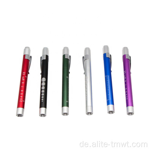 Farbenfrohe medizinische LED -Stift -Taschenlampe